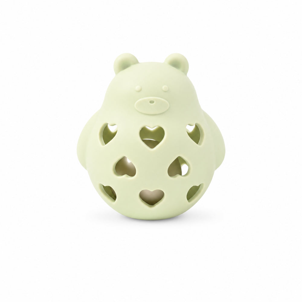 Story Time Collection Baby Rattle Bear - SAGE